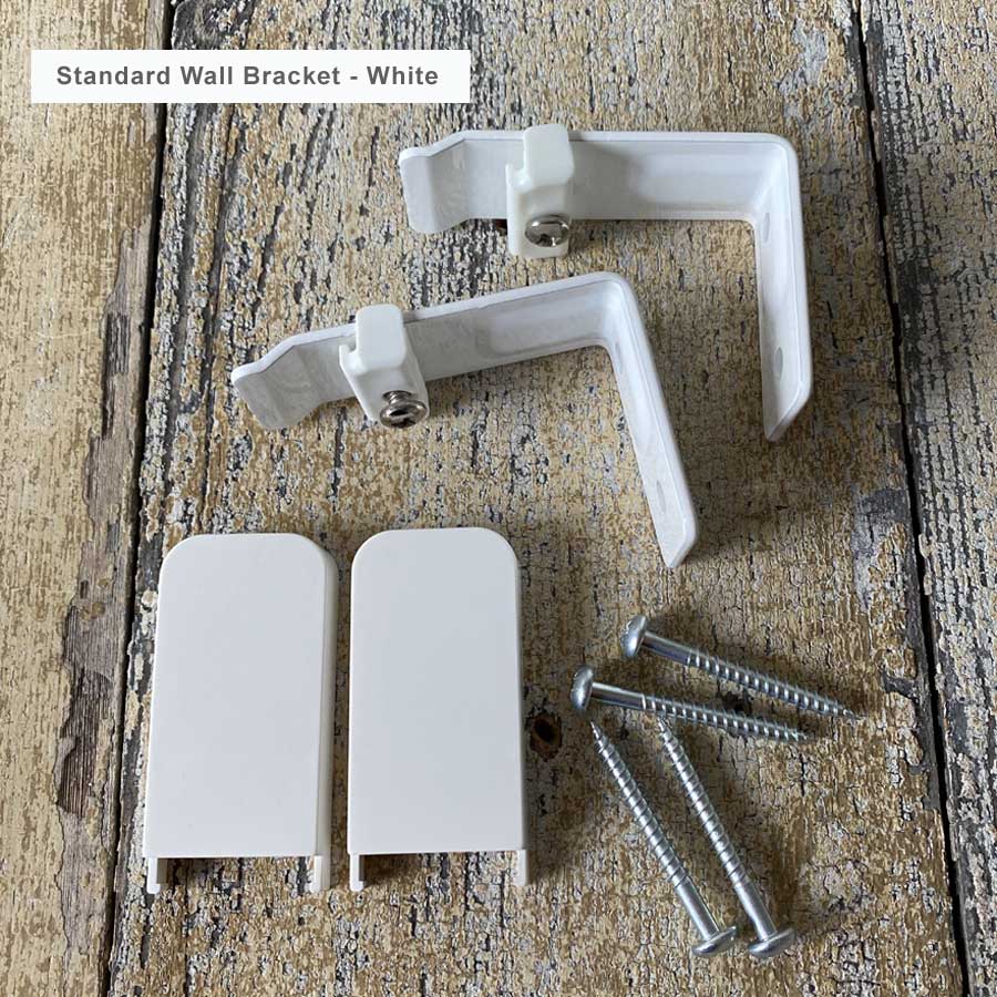 Straight Square Metal Curtain Track - White