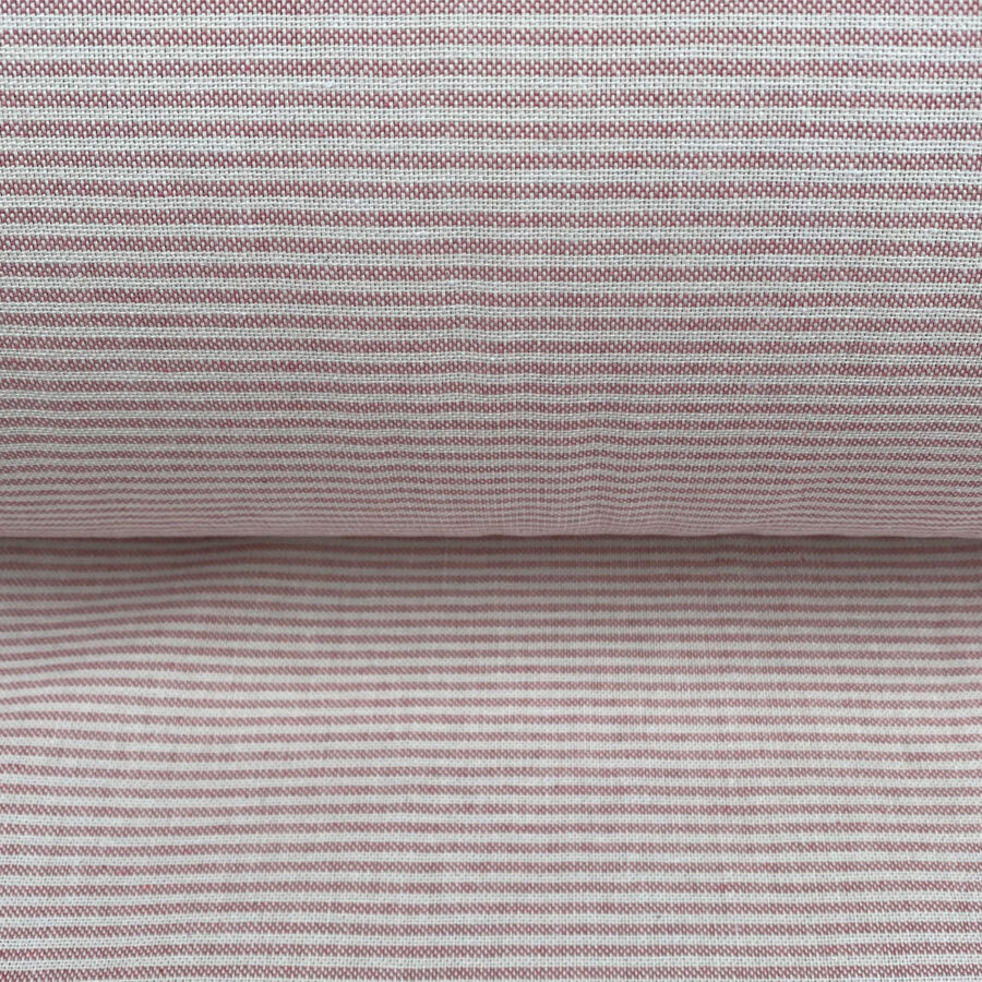 Extra Wide Strand Narrow Stripe - Rose