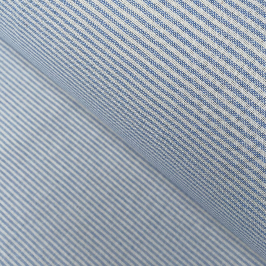 Extra Wide Strand Narrow Stripe - Sky Blue