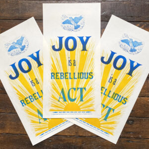 Joy Letterpress Poster by Tamsin  Abbott - Image 5