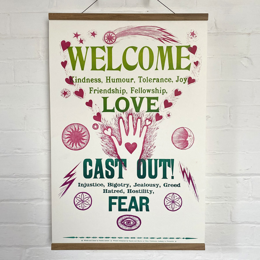 Love Letterpress Poster by Tamsin Abbott