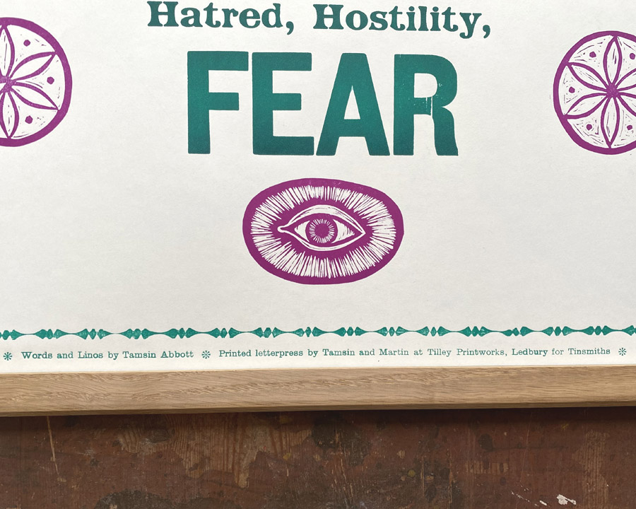 Love Letterpress Poster by Tamsin Abbott