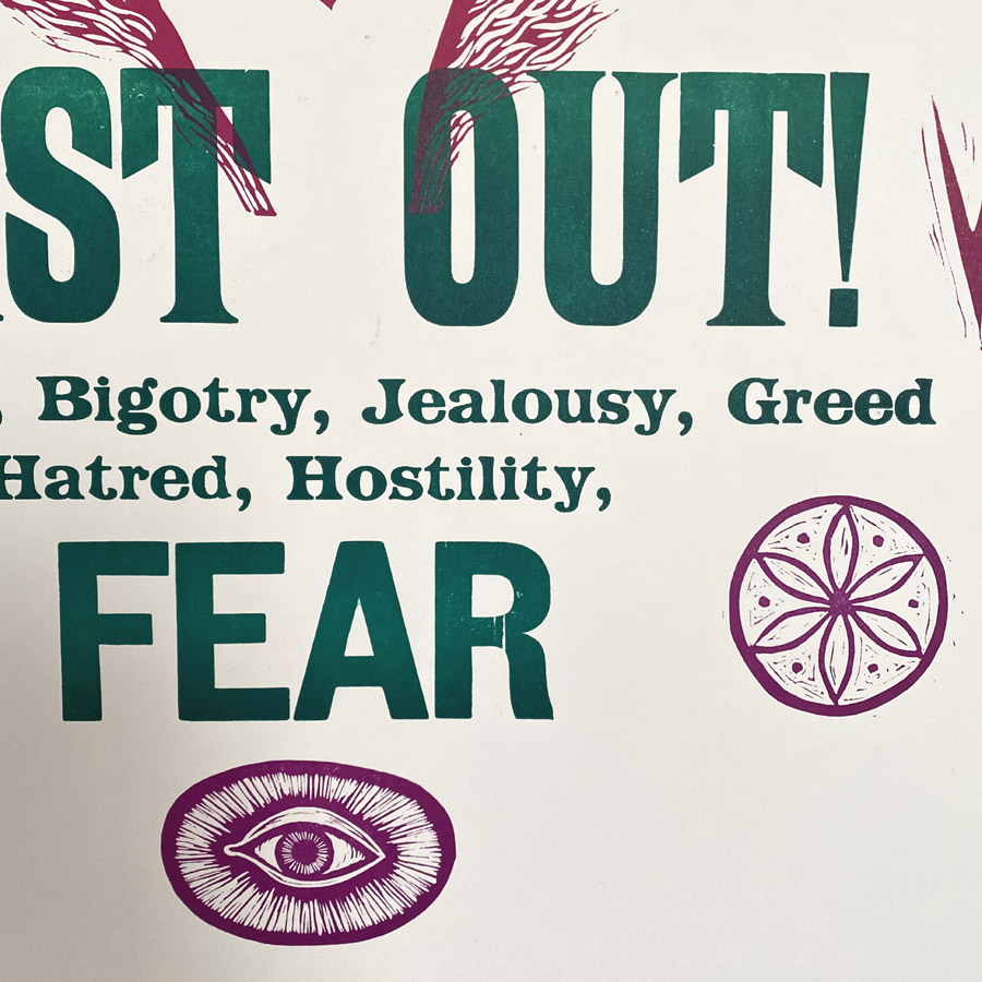 Love Letterpress Poster by Tamsin Abbott
