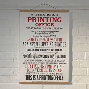 Printing Office, Letterpress Poster