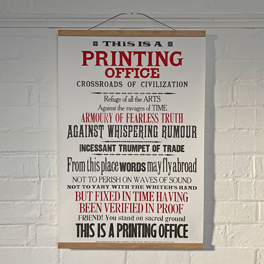 Printing Office, Letterpress Poster