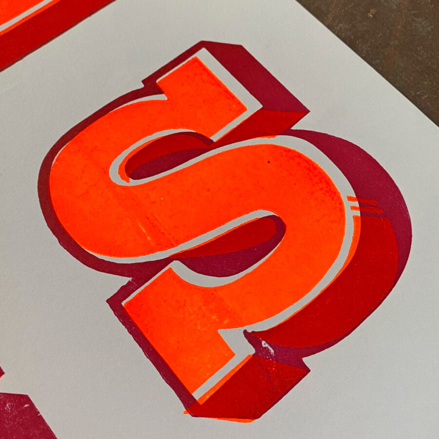 Telepathy, Letterpress Poster