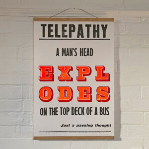 Telepathy, Letterpress Poster