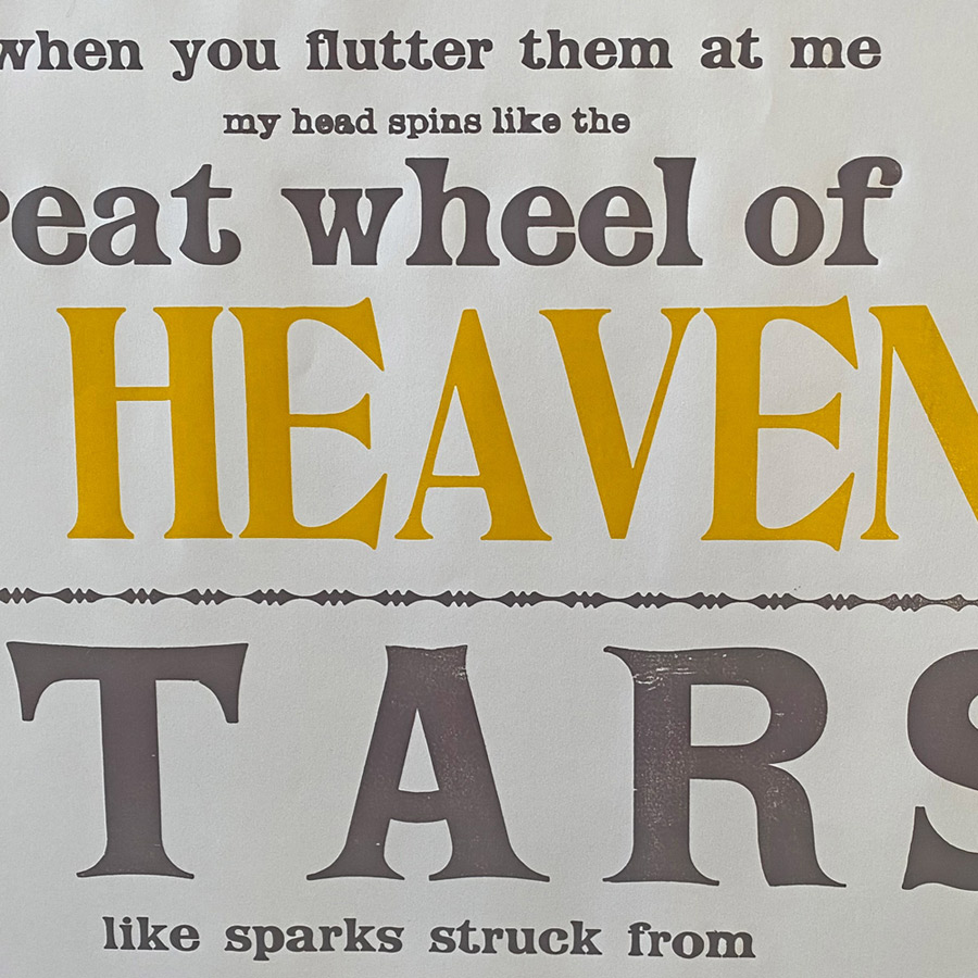 Venus, Letterpress Poster