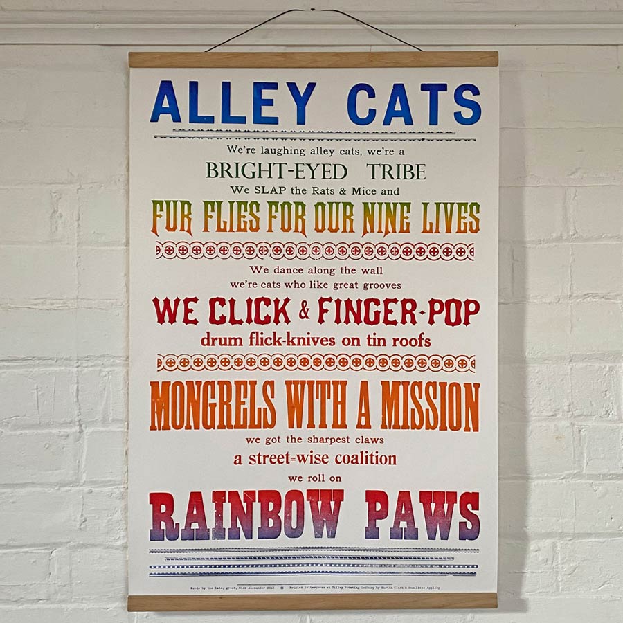 Alley Cats, Letterpress Poster