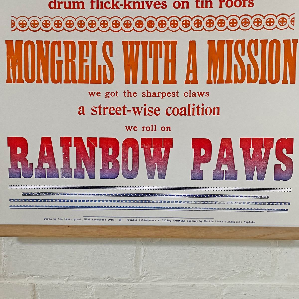 Alley Cats, Letterpress Poster - Image 3
