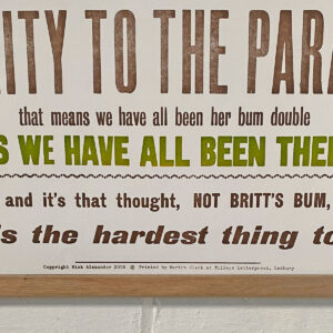 Bum Double, Letterpress Poster - Image 3