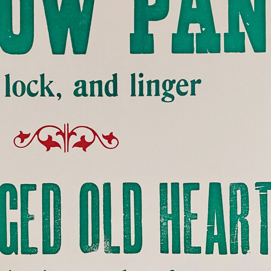 Glance, Letterpress Poster