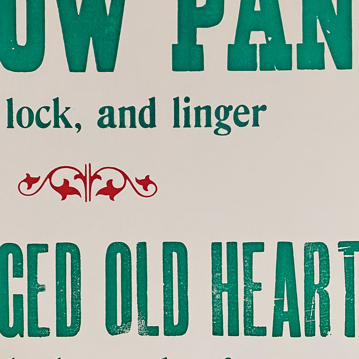 Glance, Letterpress Poster - Image 2