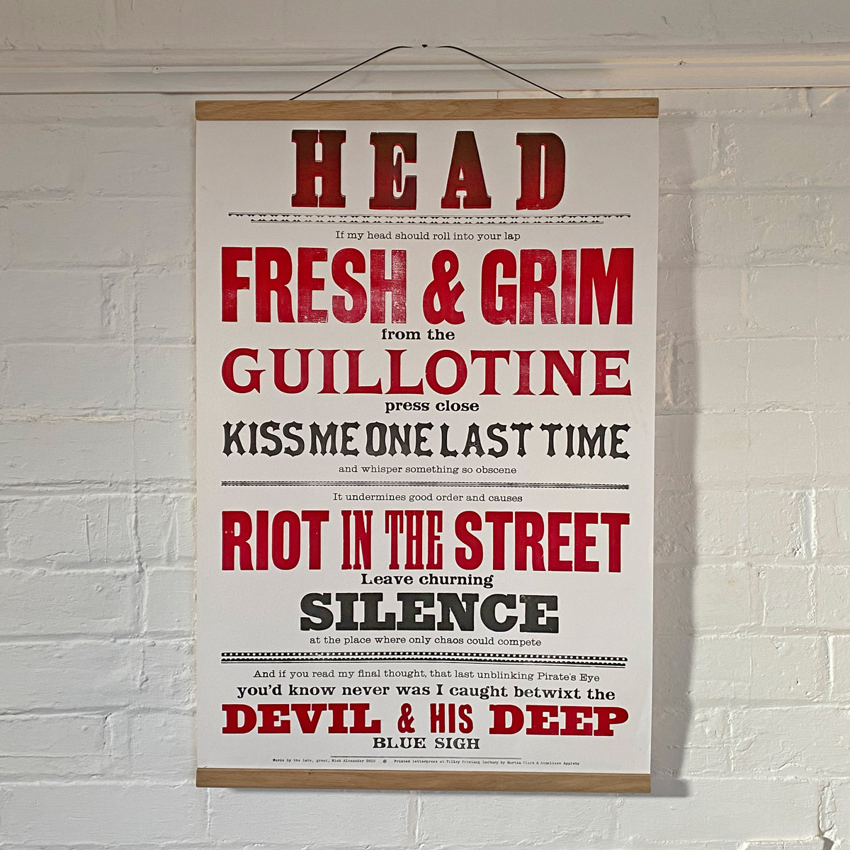 Head, Letterpress Poster - Image 1