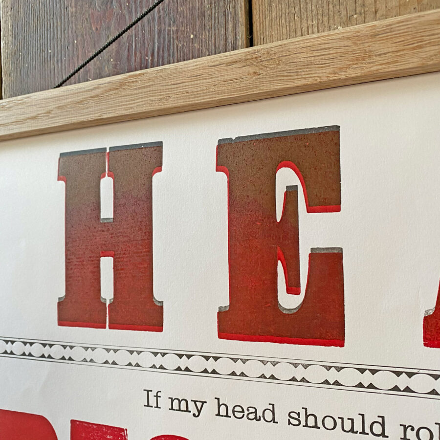 Head, Letterpress Poster