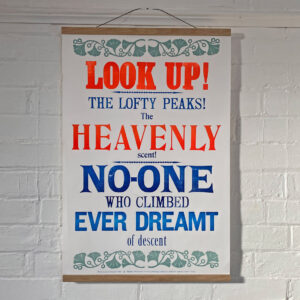 Look Up, Letterpress Poster