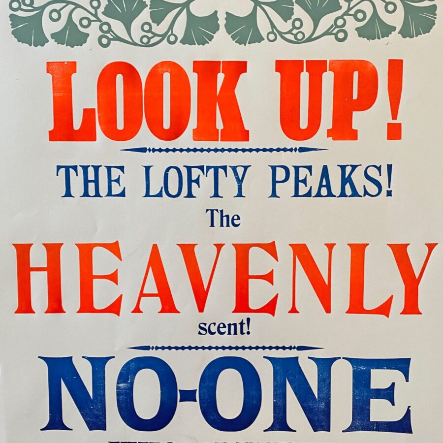 Look Up, Letterpress Poster
