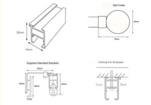 Metal Track Illustration Straight