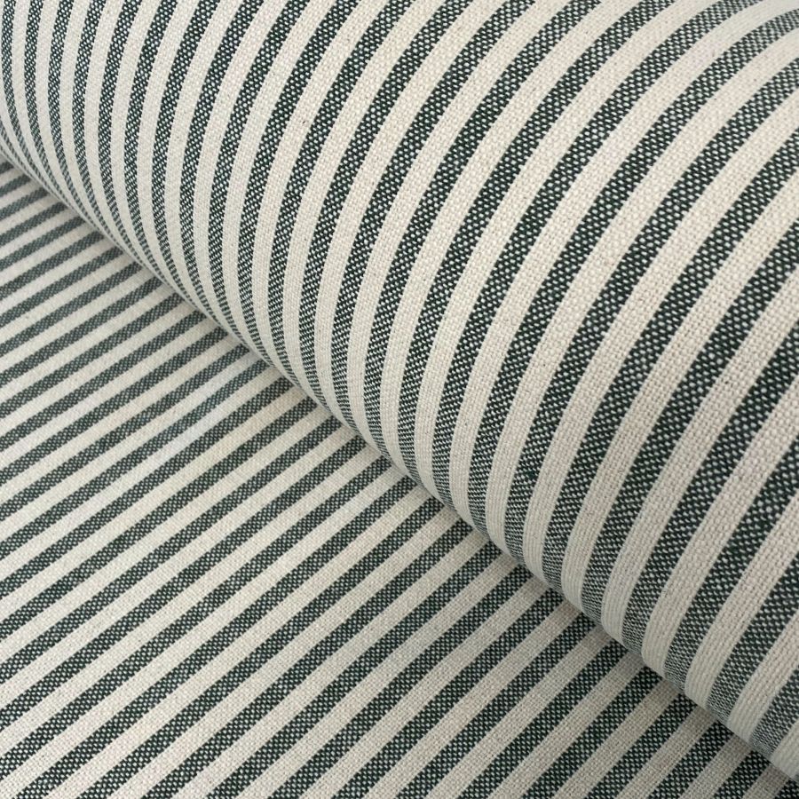 Green striped fabrc
