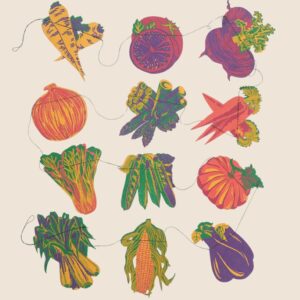 Recycled Paper Garland - Vegetables - Image 1