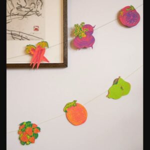 Recycled Paper Garland - Vegetables - Image 4
