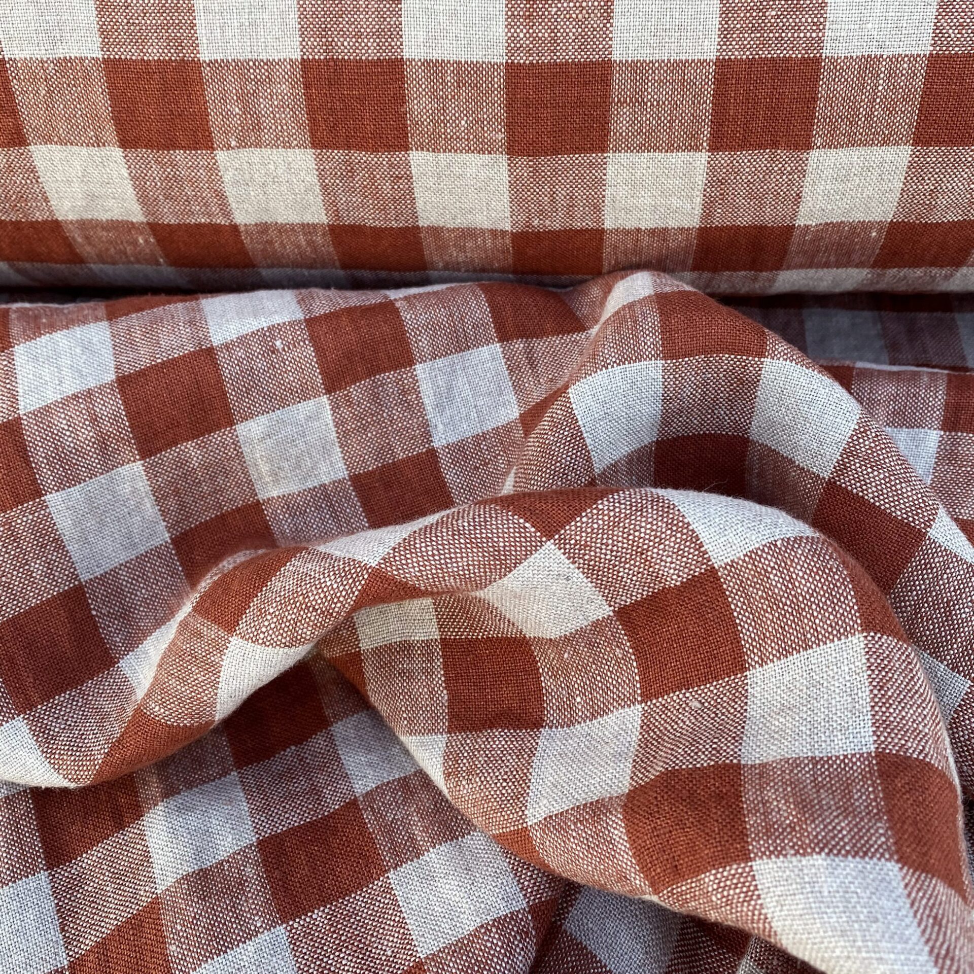 Washed Linen Check Brick - Image 2