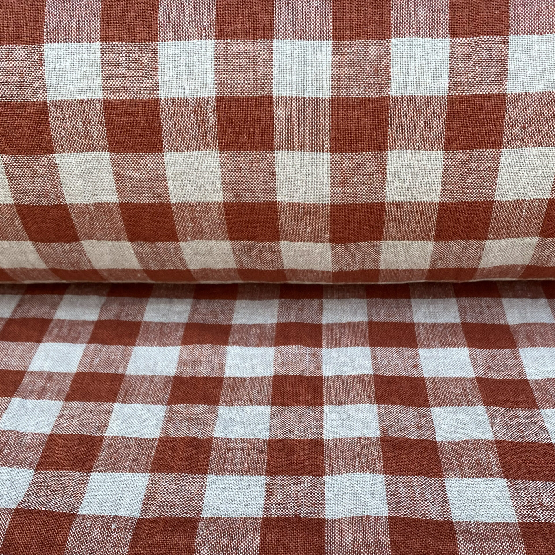 Washed Linen Check Brick - Image 3