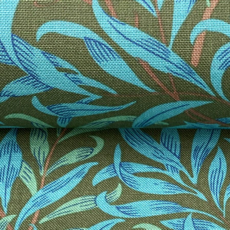 Ben Pentreath for Morris & Co: Willow Bough in Olive and Turquoise