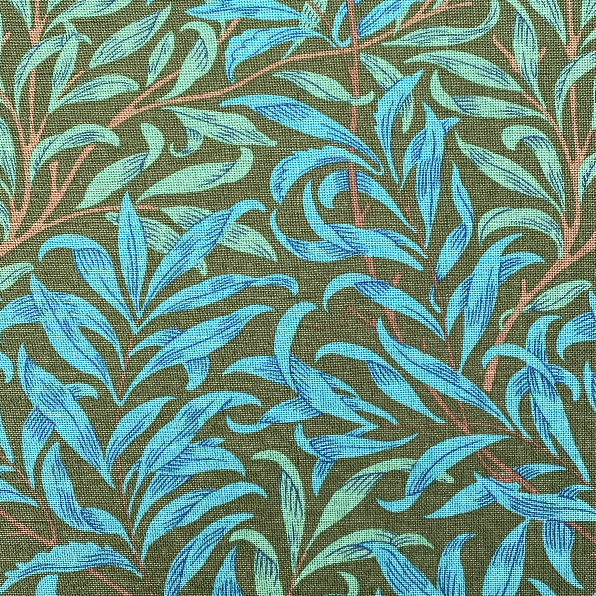 Ben Pentreath for Morris & Co: Willow Bough in Olive and Turquoise - Image 2