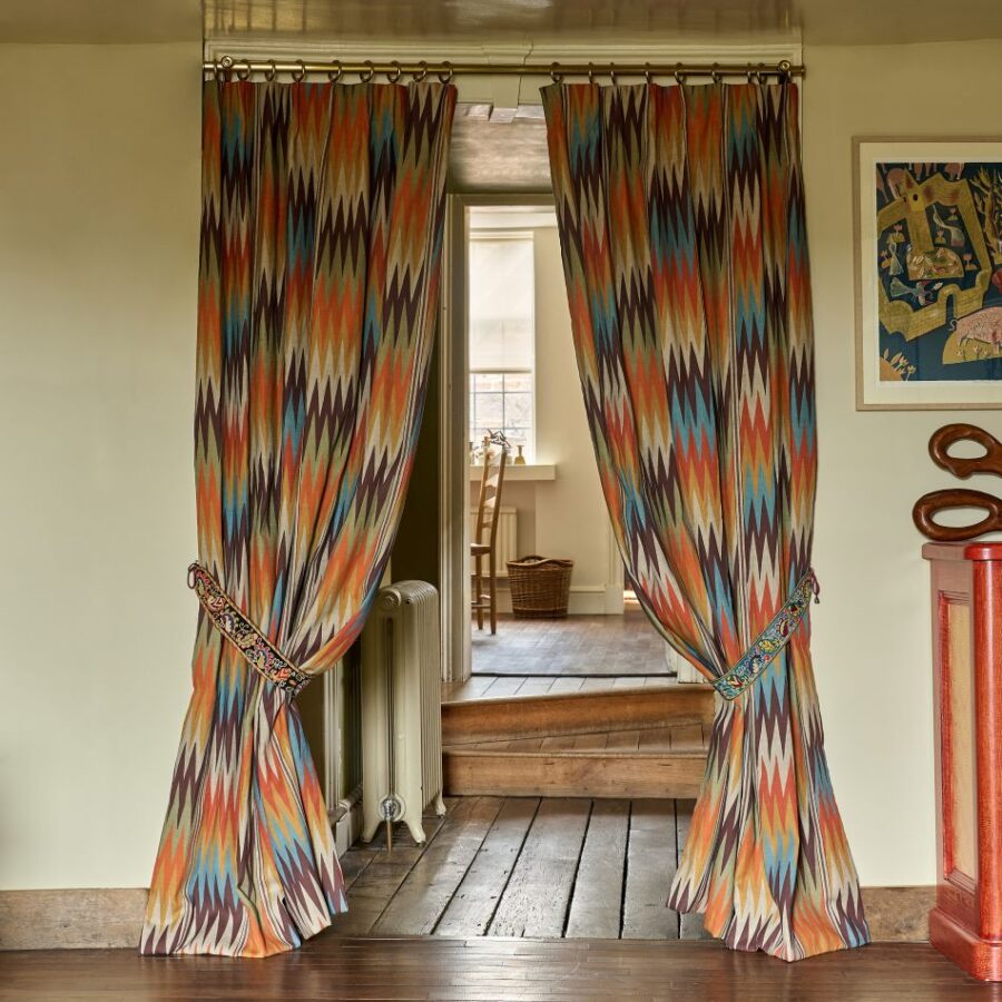 Flame Stitch Fabric made to measure curtains