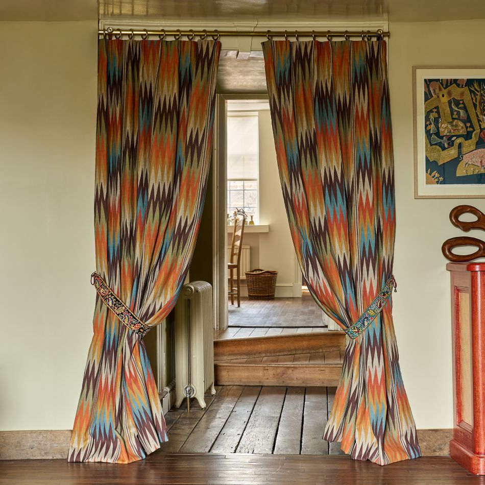 Flame Stitch Fabric made to measure curtains