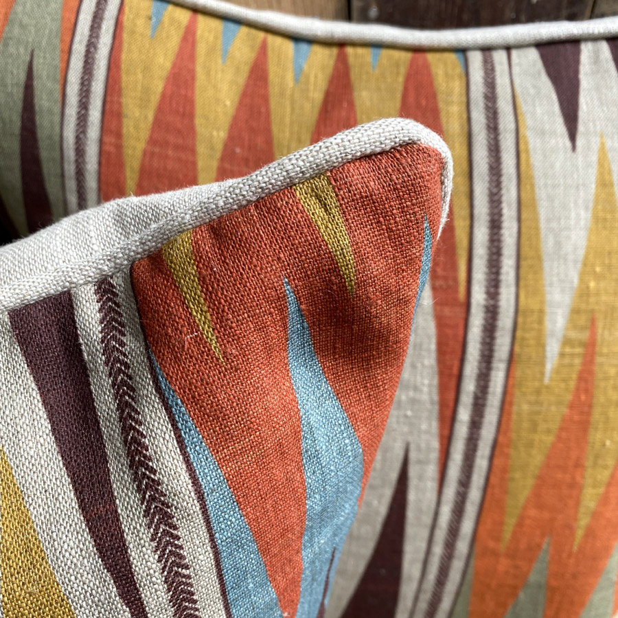 Zhivago Cushion - Sage Green and Mineral Blue