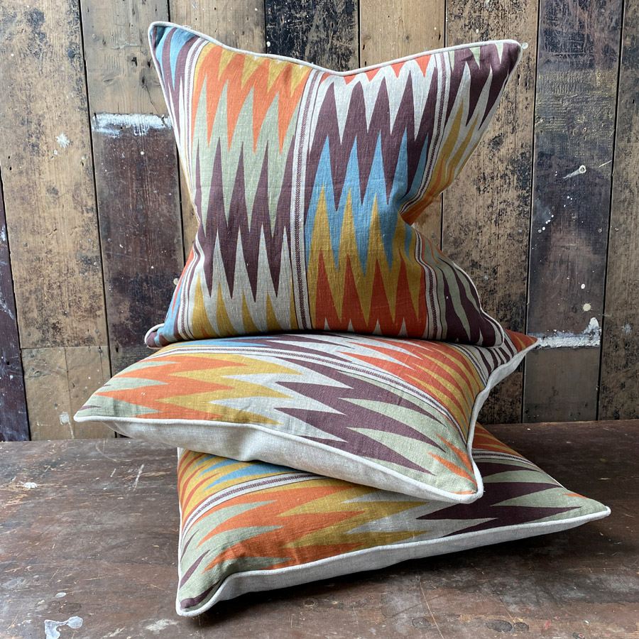 Zhivago Cushion - Sage Green and Mineral Blue