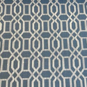 Upholstery Fabric Lattice - Airforce Blue - Image 3