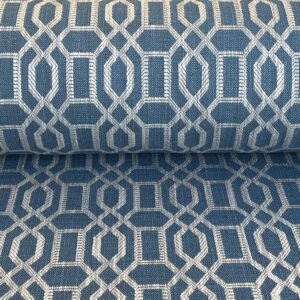 Upholstery Fabric Lattice - Airforce Blue - Image 5
