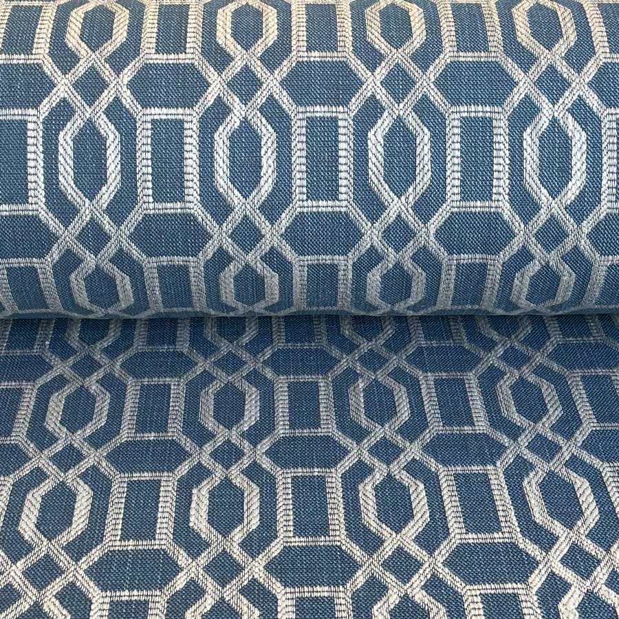 Upholstery Fabric Lattice - Airforce Blue