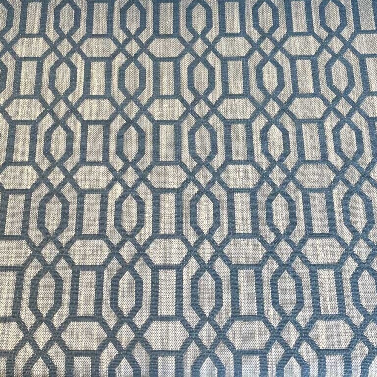 Upholstery Fabric Lattice - Airforce Blue - Image 4