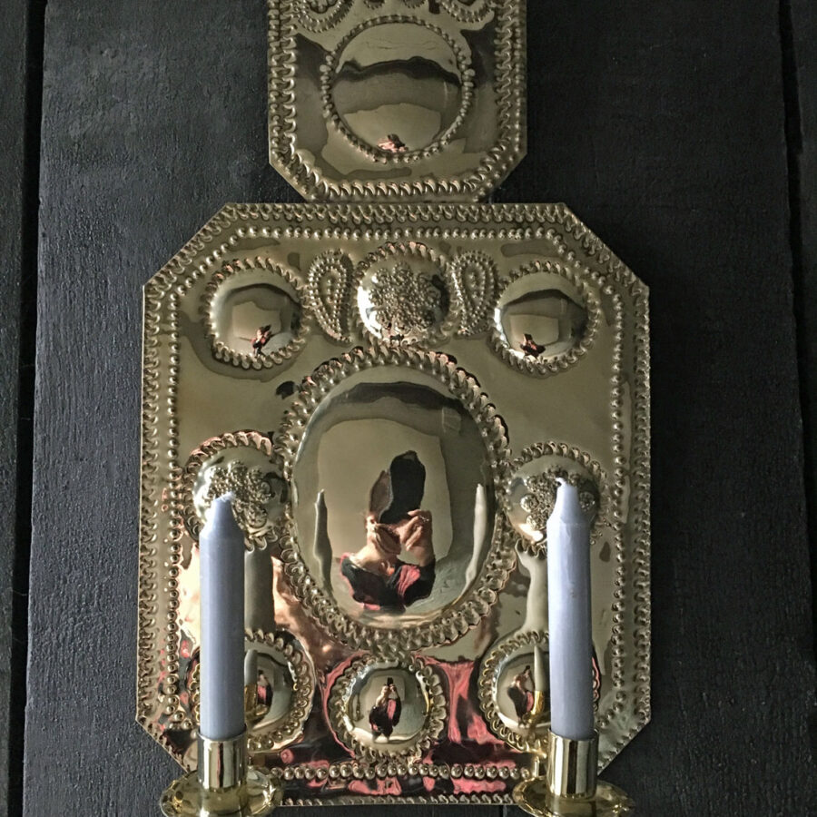 Brass Wall Sconce - Double Candle