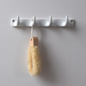White Ceramic Bathroom Hook Quadruple - Image 1