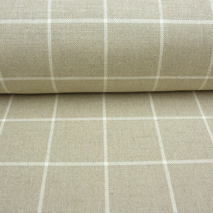 Linen Check - Oatmeal