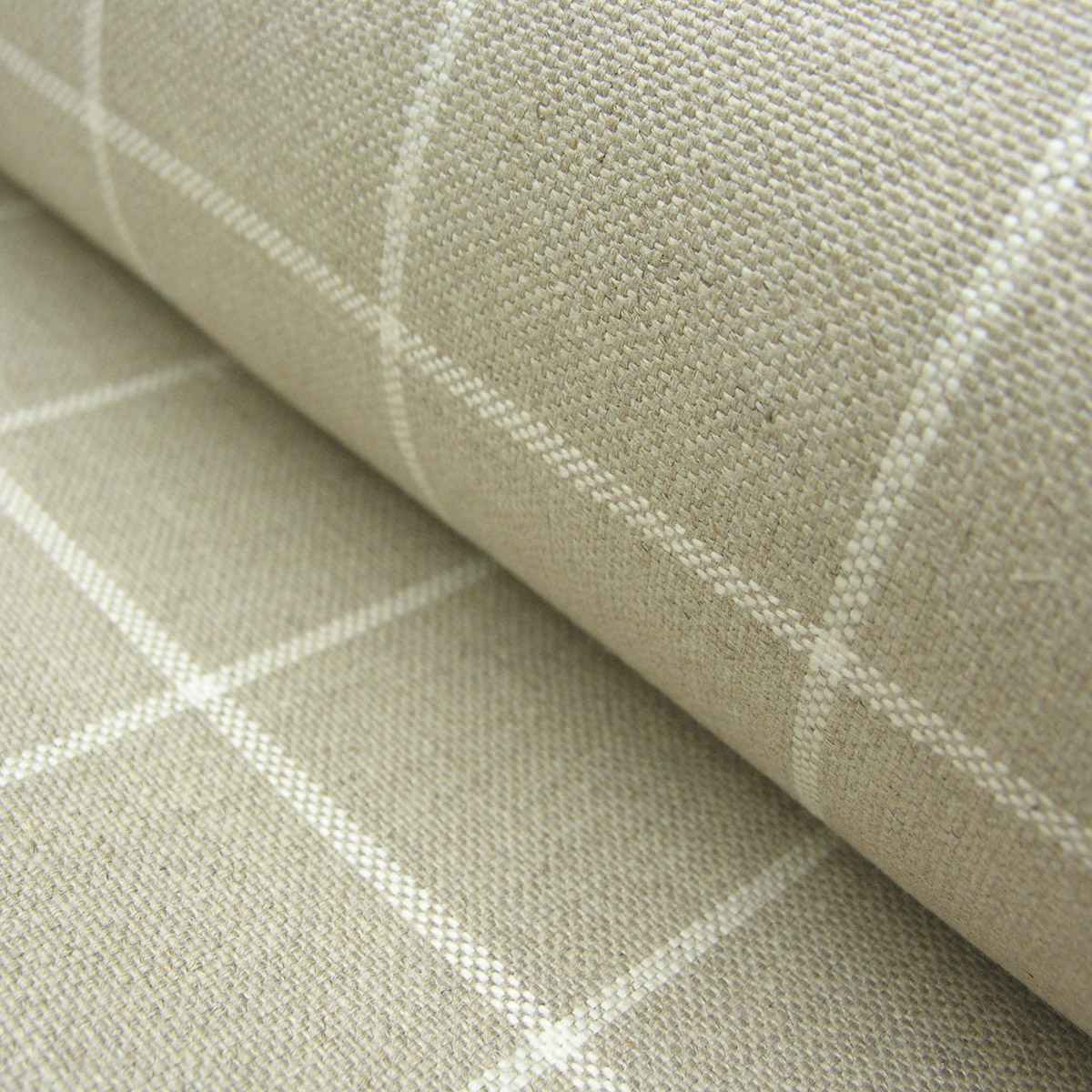 Linen Check - Oatmeal - Image 1