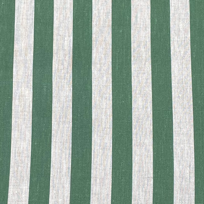 Beta Linen Stripe - Dark Green