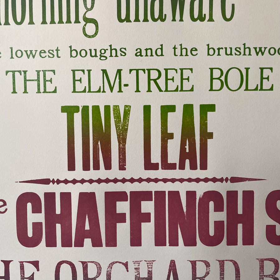 Oh to be in England, Letterpress Poster