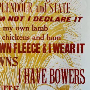 The Farmers Toast, Letterpress Poster - Image 3