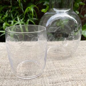 Crystal Carafe Set - Fern Design - Image 4