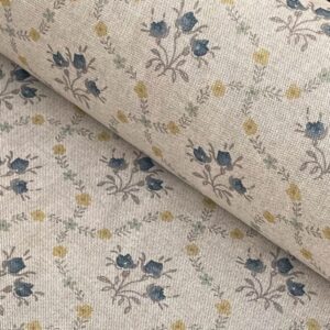 Florence - Indigo & Gold on Natural - Image 1
