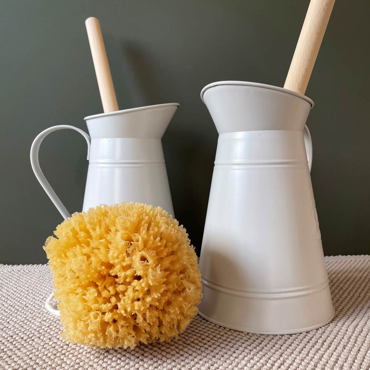 Loo Brush in Galvanised Jug - Image 1
