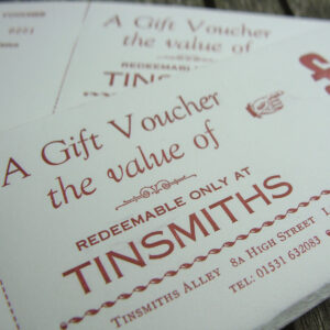 Tinsmiths Gift Voucher £100
