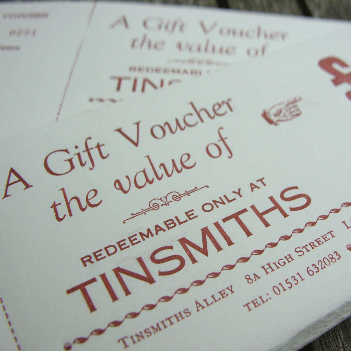 Tinsmiths Gift Voucher £100 - Image 1