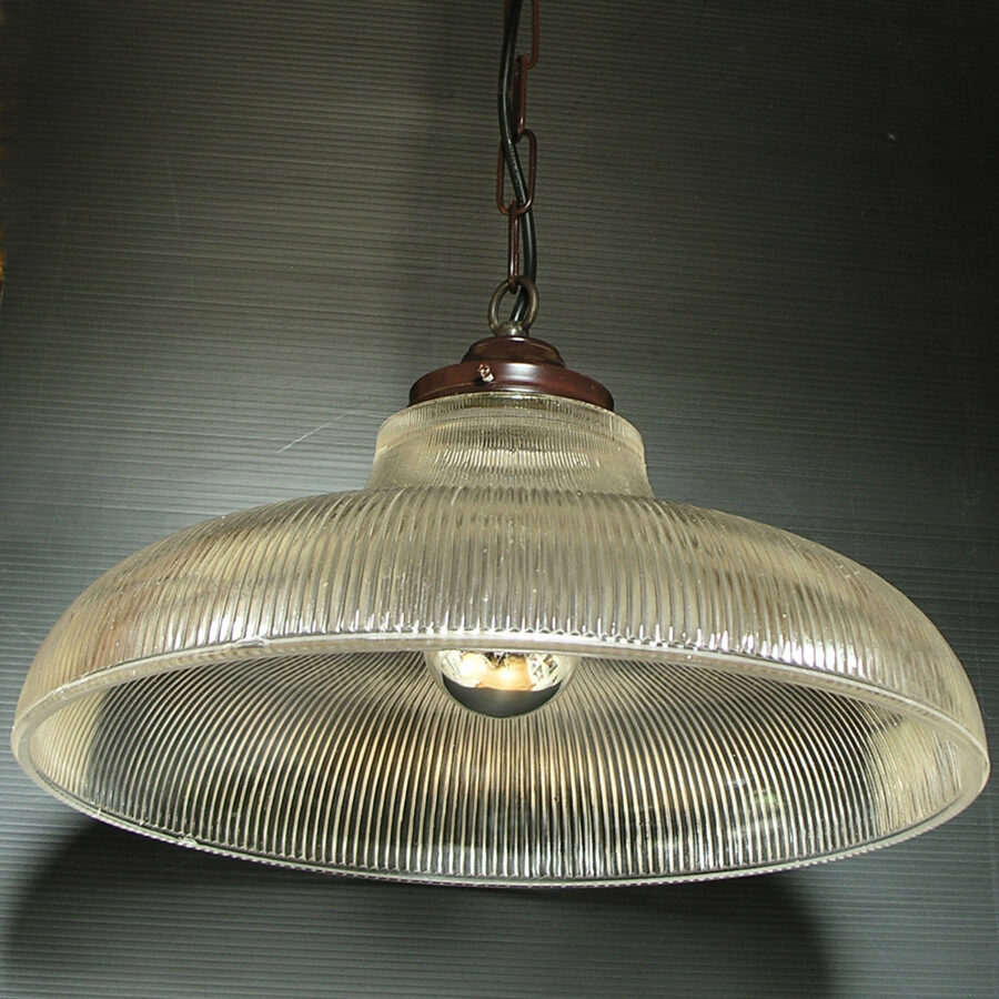 Glass Railroad Pendant Light